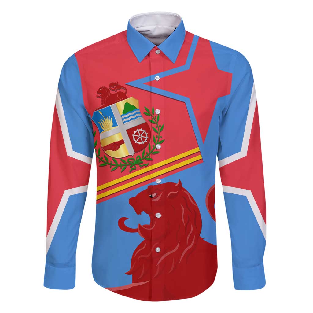 Aruba Flag Family Matching Off Shoulder Short Dress and Hawaiian Shirt Elements Merged with Country's Shape – Unique National Design