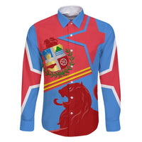 Aruba Flag Family Matching Off Shoulder Short Dress and Hawaiian Shirt Elements Merged with Country's Shape – Unique National Design