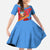 Aruba Flag Family Matching Summer Maxi Dress and Hawaiian Shirt Elements Merged with Country's Shape – Unique National Design