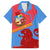 Aruba Flag Family Matching Summer Maxi Dress and Hawaiian Shirt Elements Merged with Country's Shape – Unique National Design