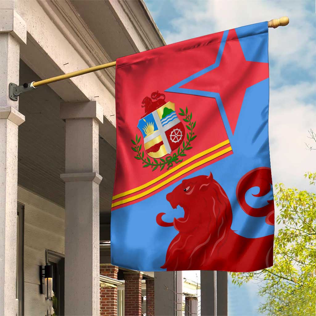 Aruba Flag Garden Flag Elements Merged with Country's Shape – Unique National Design