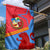 Aruba Flag Garden Flag Elements Merged with Country's Shape – Unique National Design