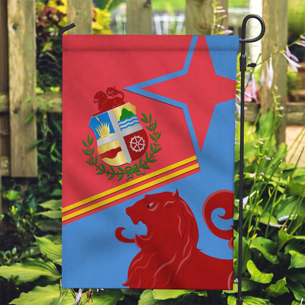 Aruba Flag Garden Flag Elements Merged with Country's Shape – Unique National Design