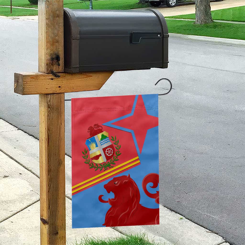 Aruba Flag Garden Flag Elements Merged with Country's Shape – Unique National Design