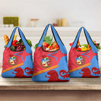 Aruba Flag Grocery Bag Elements Merged with Country's Shape – Unique National Design