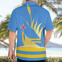 Aruba Flag Hawaiian Shirt Elements Merged with Country's Shape – Unique National Design