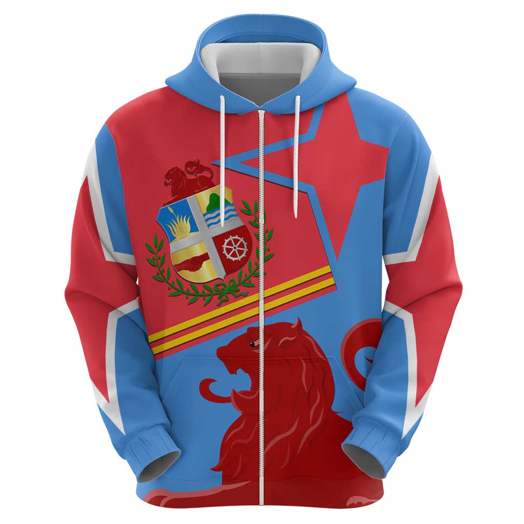 Aruba Flag Hoodie Elements Merged with Country's Shape – Unique National Design
