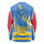 Aruba Flag Long Sleeve Shirt Elements Merged with Country's Shape – Unique National Design