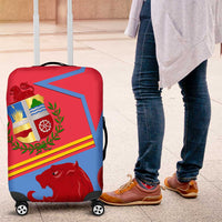 Aruba Flag Luggage Cover Elements Merged with Country's Shape – Unique National Design