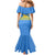 Aruba Flag Mermaid Dress Elements Merged with Country's Shape – Unique National Design