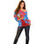 Aruba Flag Off Shoulder Sweater Elements Merged with Country's Shape – Unique National Design