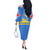 Aruba Flag Off The Shoulder Long Sleeve Dress Elements Merged with Country's Shape – Unique National Design