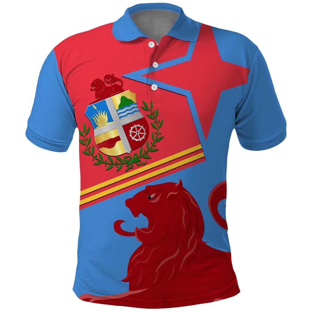 Aruba Flag Polo Shirt Elements Merged with Country's Shape – Unique National Design