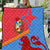 Aruba Flag Quilt Elements Merged with Country's Shape – Unique National Design