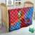 Aruba Flag Quilt Elements Merged with Country's Shape – Unique National Design