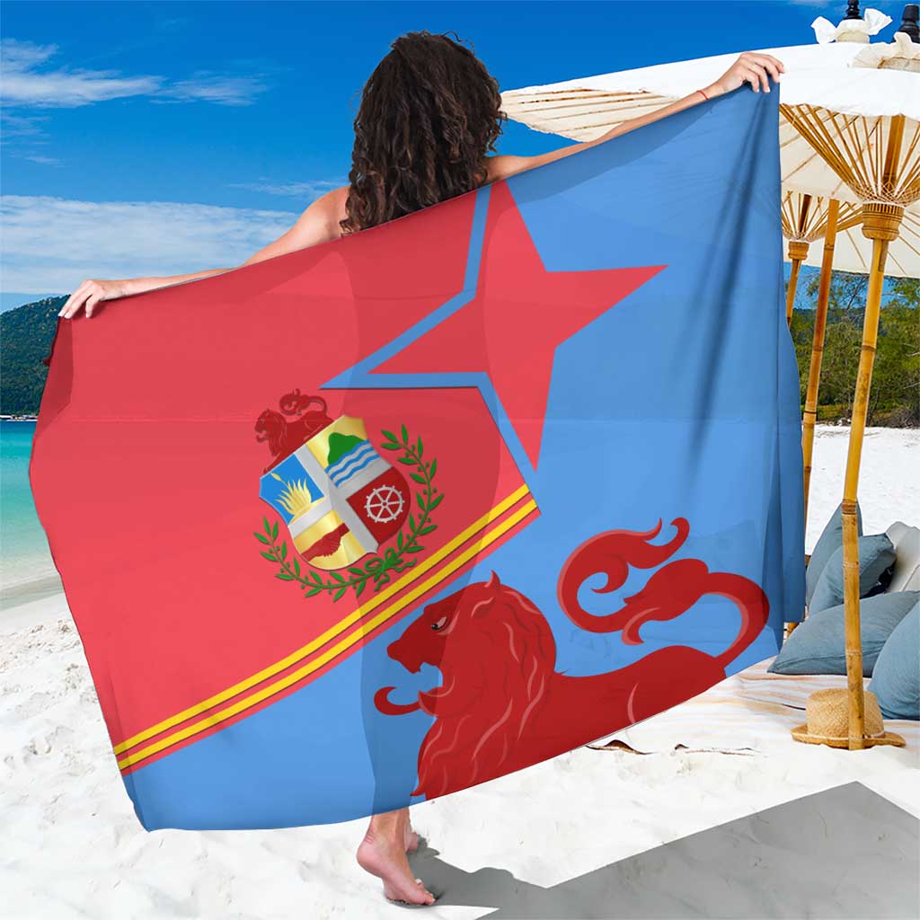 Aruba Flag Sarong Elements Merged with Country's Shape – Unique National Design