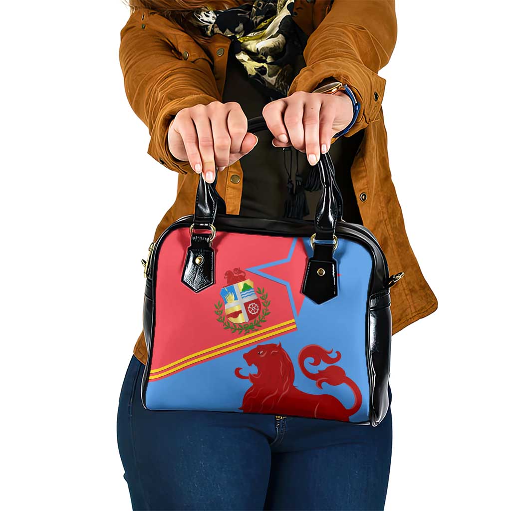 Aruba Flag Shoulder Handbag Elements Merged with Country's Shape – Unique National Design