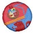 Aruba Flag Spare Tire Cover Elements Merged with Country's Shape – Unique National Design
