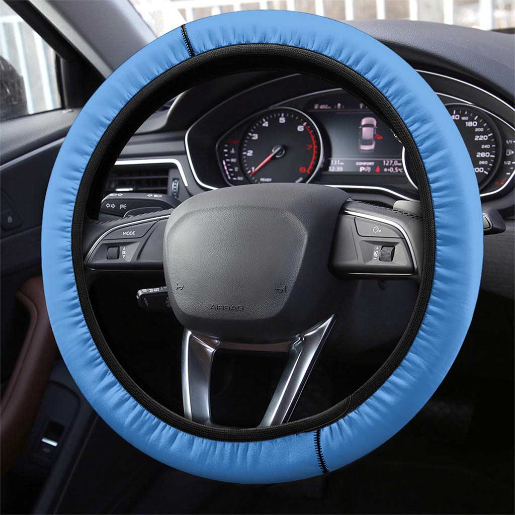 Aruba Flag Steering Wheel Cover Elements Merged with Country's Shape – Unique National Design
