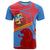 Aruba Flag T Shirt Elements Merged with Country's Shape – Unique National Design