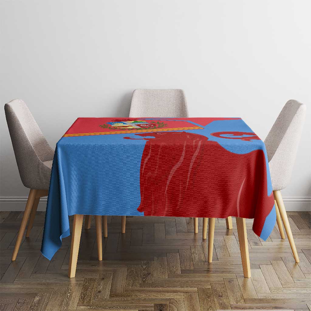 Aruba Flag Tablecloth Elements Merged with Country's Shape – Unique National Design