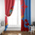 Aruba Flag Window Curtain Elements Merged with Country's Shape – Unique National Design
