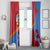 Aruba Flag Window Curtain Elements Merged with Country's Shape – Unique National Design