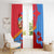 Aruba Flag Window Curtain Elements Merged with Country's Shape – Unique National Design