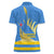 Aruba Flag Women Polo Shirt Elements Merged with Country's Shape – Unique National Design