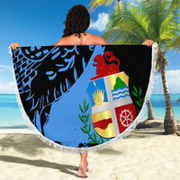 Aruba's Mascot Beach Blanket Blended with National Flag Details – Symbolic Design