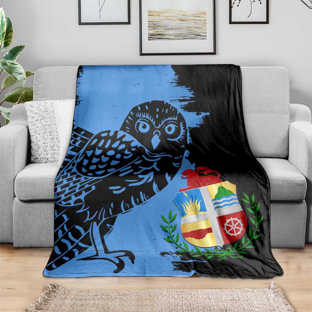Aruba's Mascot Blanket Blended with National Flag Details – Symbolic Design