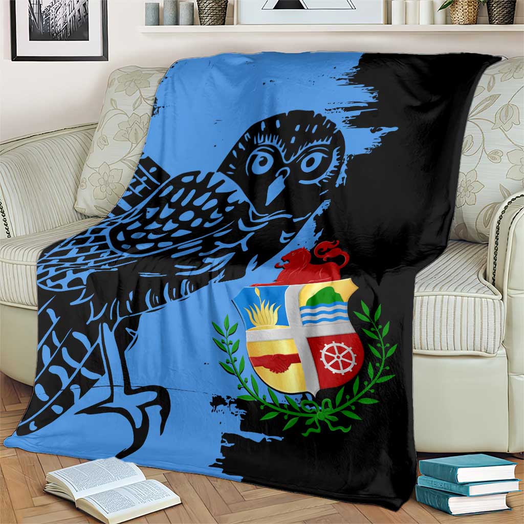Aruba's Mascot Blanket Blended with National Flag Details – Symbolic Design