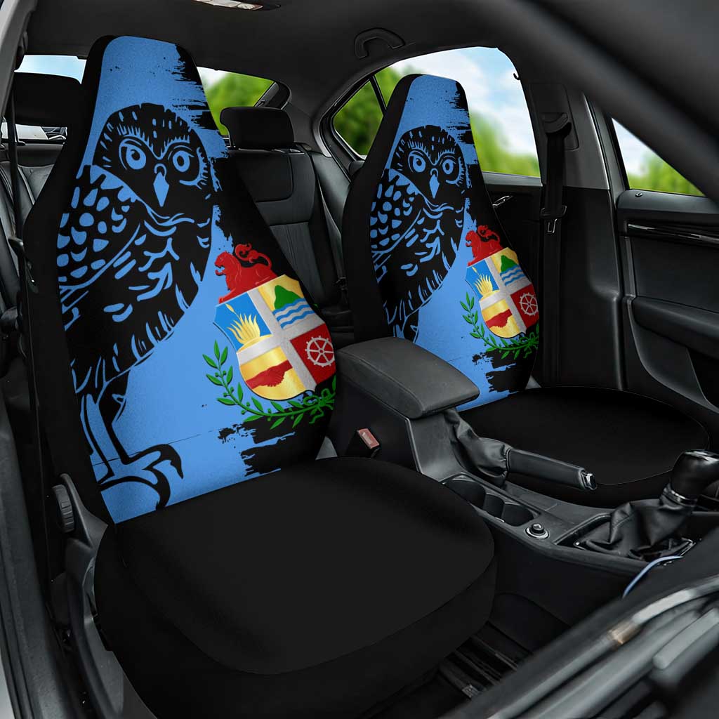 Aruba's Mascot Car Seat Cover Blended with National Flag Details – Symbolic Design