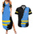 Aruba's Mascot Couples Matching Summer Maxi Dress and Hawaiian Shirt Blended with National Flag Details – Symbolic Design
