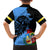Aruba's Mascot Family Matching Off The Shoulder Long Sleeve Dress and Hawaiian Shirt Blended with National Flag Details – Symbolic Design