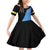 Aruba's Mascot Family Matching Off Shoulder Short Dress and Hawaiian Shirt Blended with National Flag Details – Symbolic Design