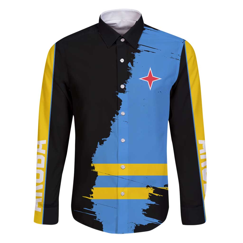 Aruba's Mascot Family Matching Puletasi and Hawaiian Shirt Blended with National Flag Details – Symbolic Design