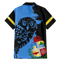 Aruba's Mascot Family Matching Short Sleeve Bodycon Dress and Hawaiian Shirt Blended with National Flag Details – Symbolic Design