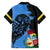 Aruba's Mascot Family Matching Summer Maxi Dress and Hawaiian Shirt Blended with National Flag Details – Symbolic Design