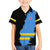 Aruba's Mascot Family Matching Summer Maxi Dress and Hawaiian Shirt Blended with National Flag Details – Symbolic Design