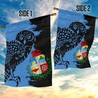 Aruba's Mascot Garden Flag Blended with National Flag Details – Symbolic Design