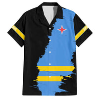 Aruba's Mascot Hawaiian Shirt Blended with National Flag Details – Symbolic Design