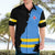 Aruba's Mascot Hawaiian Shirt Blended with National Flag Details – Symbolic Design