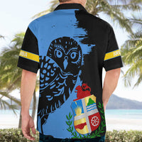 Aruba's Mascot Hawaiian Shirt Blended with National Flag Details – Symbolic Design