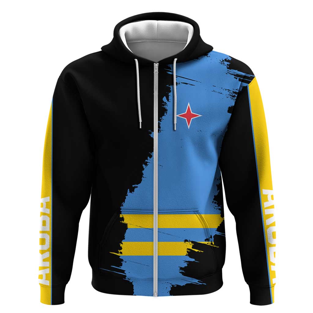 Aruba's Mascot Hoodie Blended with National Flag Details – Symbolic Design