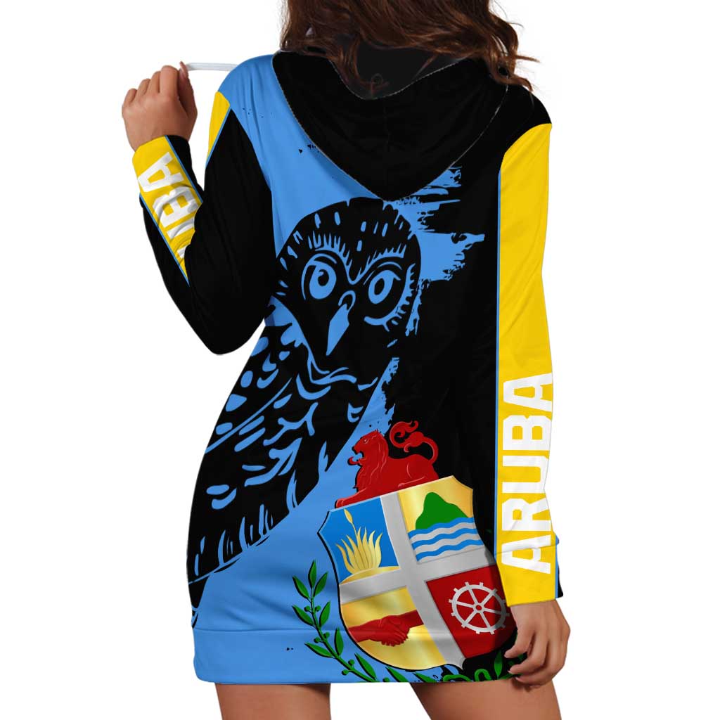 Aruba's Mascot Hoodie Dress Blended with National Flag Details – Symbolic Design