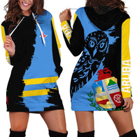Aruba's Mascot Hoodie Dress Blended with National Flag Details – Symbolic Design