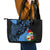 Aruba's Mascot Leather Tote Bag Blended with National Flag Details – Symbolic Design