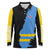 Aruba's Mascot Long Sleeve Polo Shirt Blended with National Flag Details – Symbolic Design