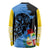 Aruba's Mascot Long Sleeve Shirt Blended with National Flag Details – Symbolic Design